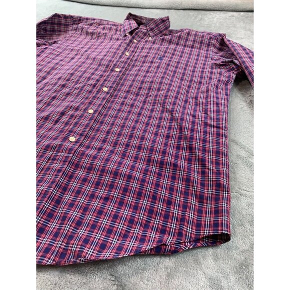 Ralph Lauren Blake Shirt Mens Medium Pink Blue Plaid Button Down Two-ply Cotton - Picture 5 of 9
